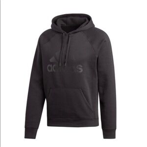 Adidas Men's Black Hoodie Essentials Sweater